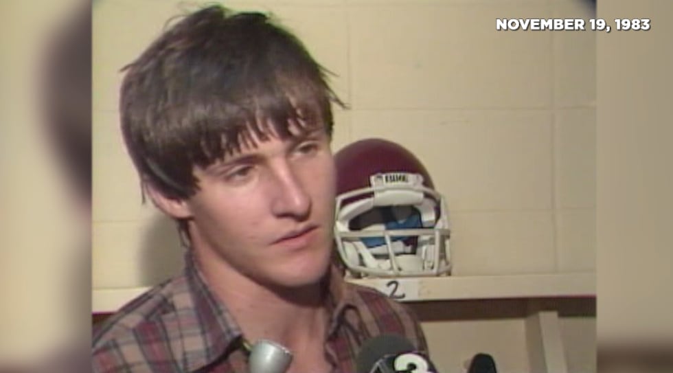 Kicker Artie Cosby after the 1983 Egg Bowl