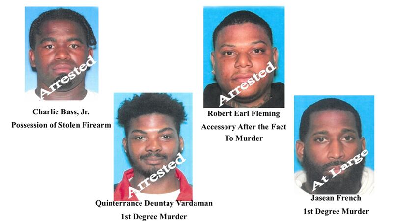 (Left to right) Charlie Bass Jr., Quinterrance Deuntay Vardaman, Robert Earl Fleming, and...
