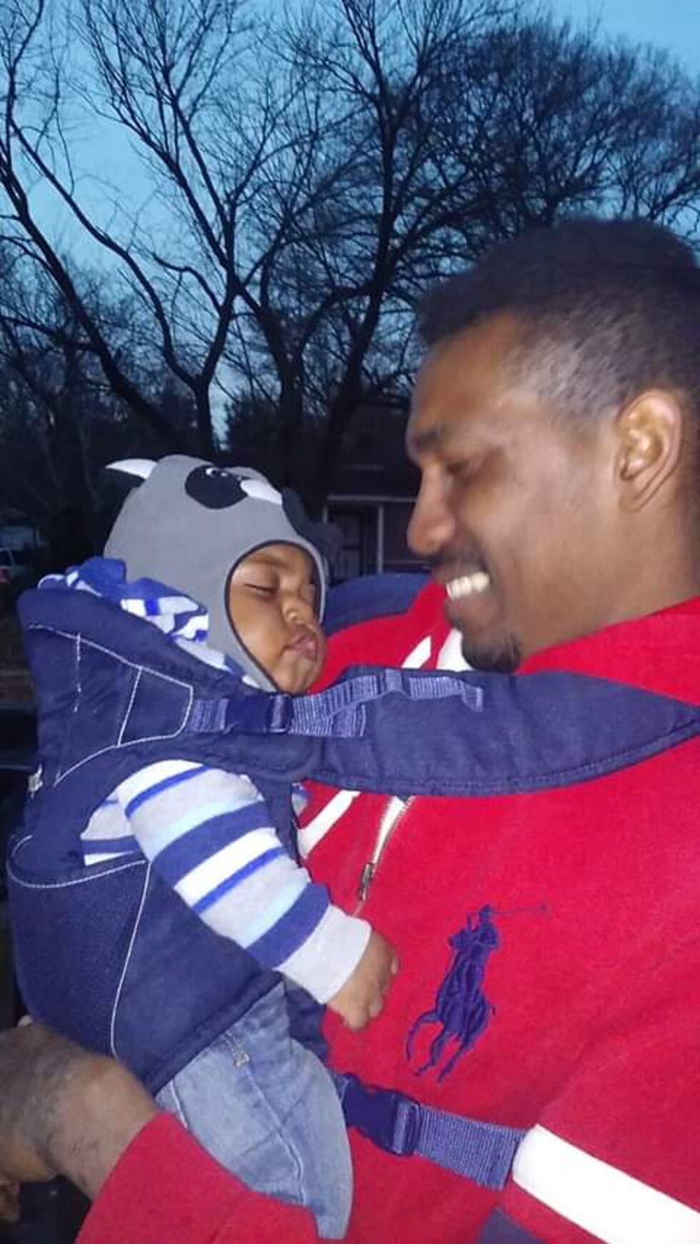Lamorris Robinson and his son