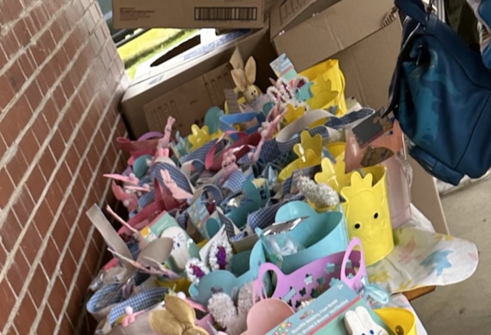Carla Kirkland, owner of The Kirkland Group delivered the baskets putting big smiles on the...