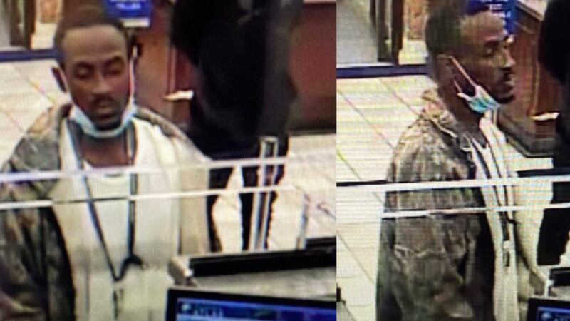 Footage shows a man robbing a Trustmark Bank in jackson.