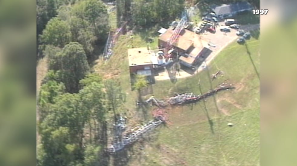 WLBT tower site after collapse in 1997
