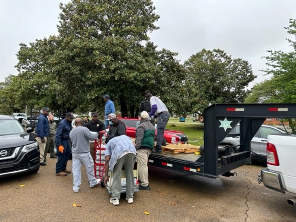Students and leaders from Tunica County collected the donations and delivered them Thursday to...