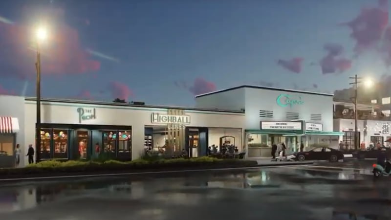 Development will feature a new movie theater and bowling alley.