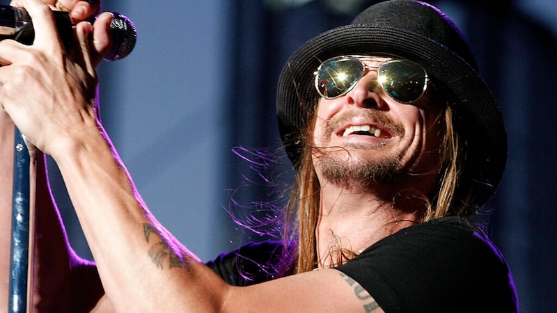Rapper and singer Kid Rock performs at Stagecoach Music Festival in Indio, Calif. on Sunday,...
