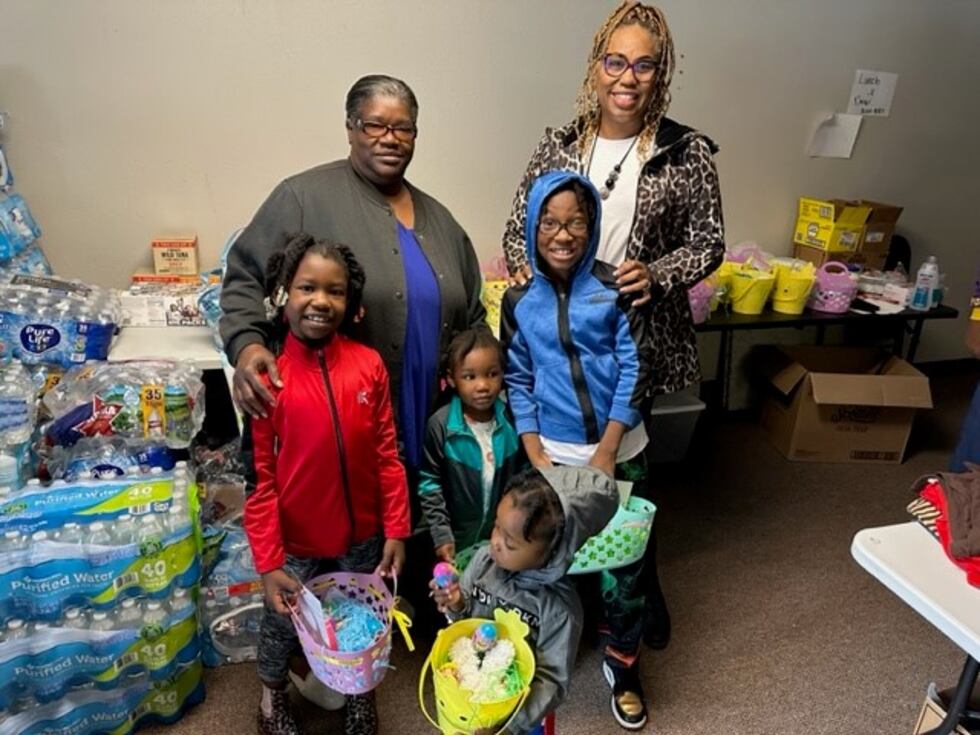 Carla Kirkland, owner of The Kirkland Group brought the Easter baskets and other supplies to...