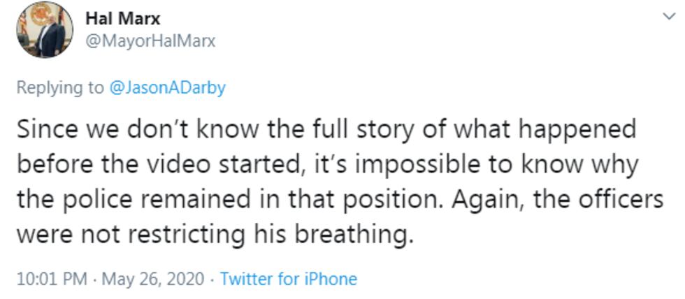 Hal Marx tweet