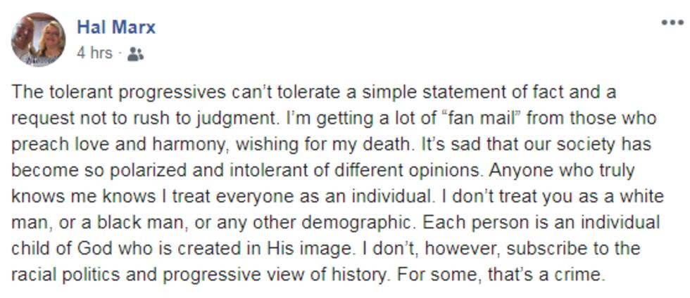 Hal Marx comment