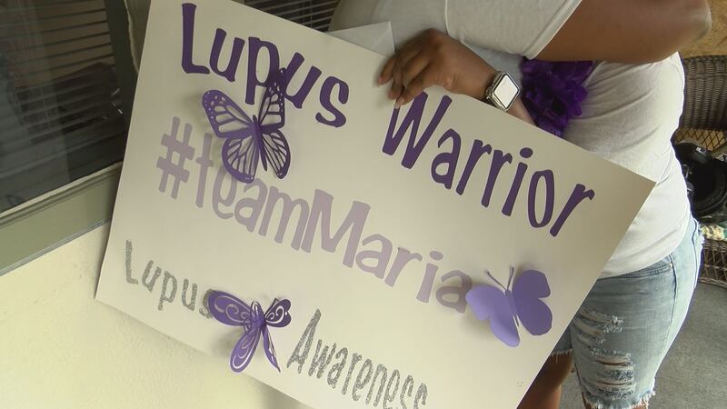 Lupus Warrior Maria Dallas was surprised when her daughter organized a surprise parade